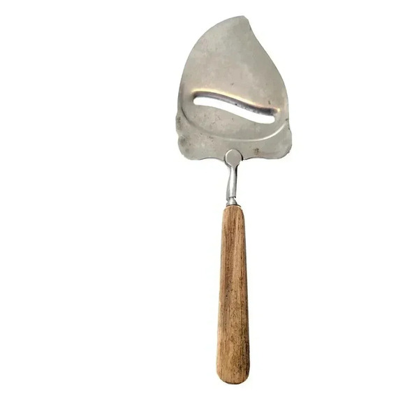 Wood Handled Cheese Slicer Planer Mid Century Modern Stainless Steel Blade - Picture 1 of 2